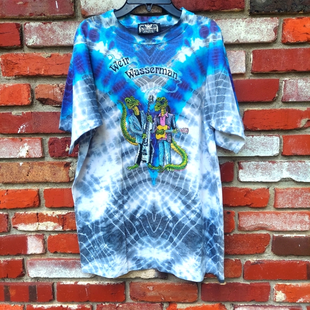 Vintage Grateful Dead Tee Bob Weir Wasserman Single Stitch TyeDye 90 Symmetria